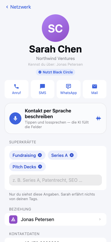 Kontakt mit Superkräften