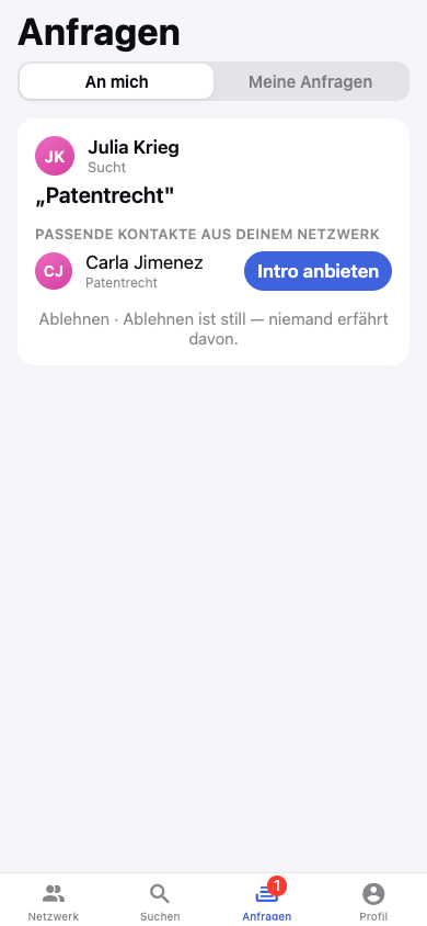 Ein warmes Intro erhalten