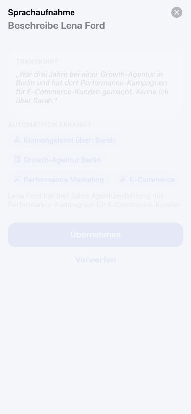 Voice-Erfassung